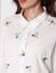 White Dragonfly Embroidered Shirt