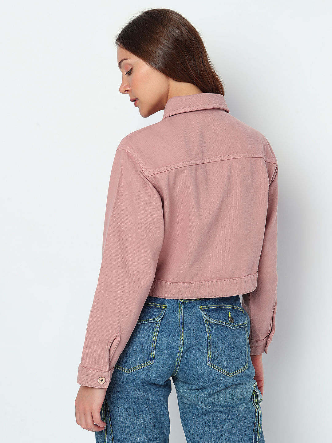 It's Your Choice Black Acid Washed Cropped Denim Jacket FINAL SALE – Pink  Lily