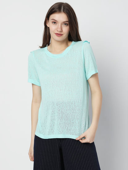 Blue Knit T-shirt