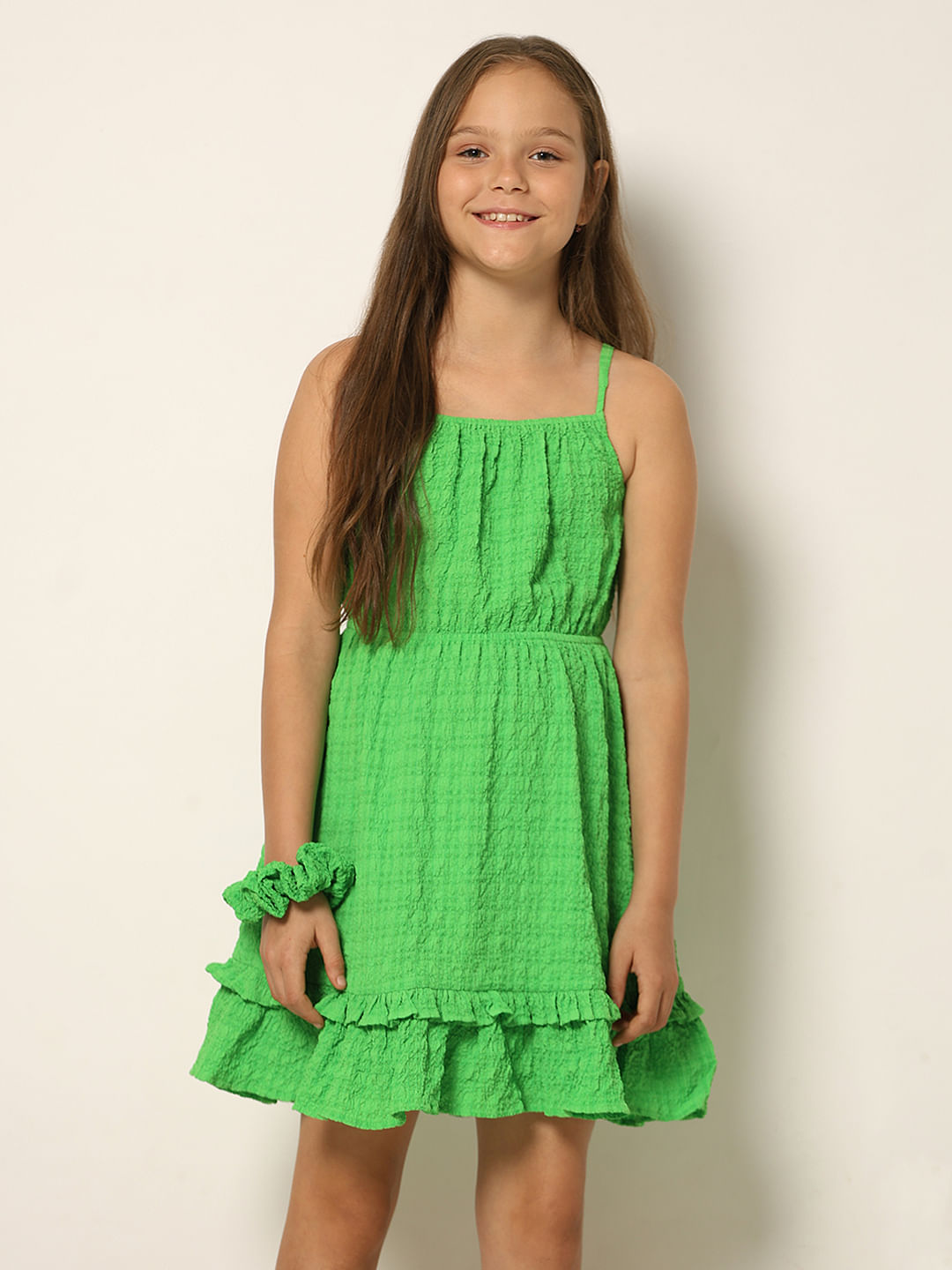 Poppy Girls Green Christmas Dress – A Little Lacey