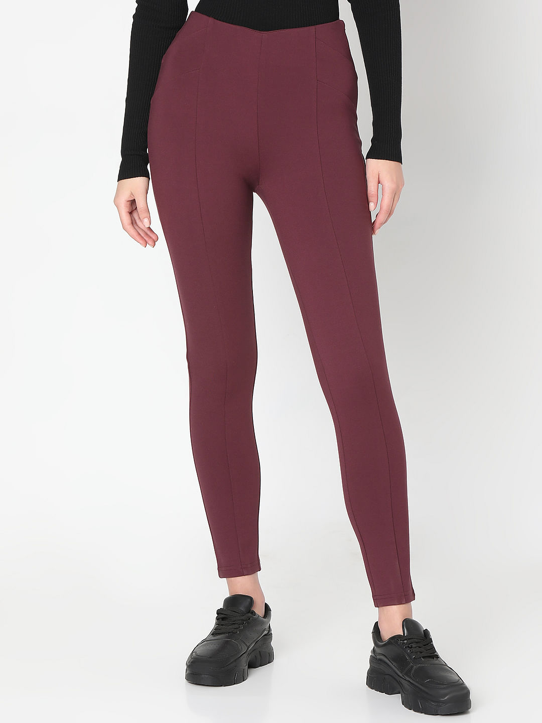 Spacedye Caught In the Midi High Waisted Legging in Burgundy | Wantable
