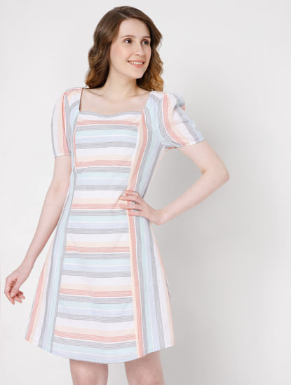 Multi-coloured Yarn Dyed Dress