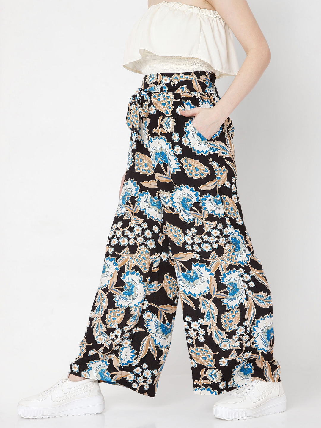 Floral pants hot sale