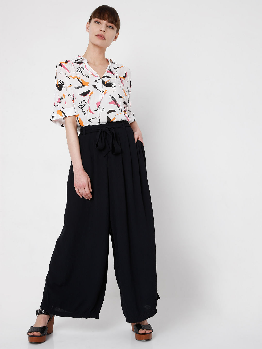 Buy Womens Black Straight Fit Trousers for Women Online at Bewakoof