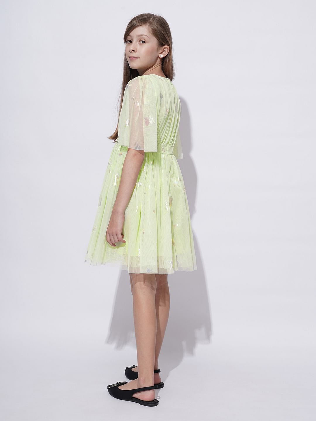 Lime green mesh dress hotsell