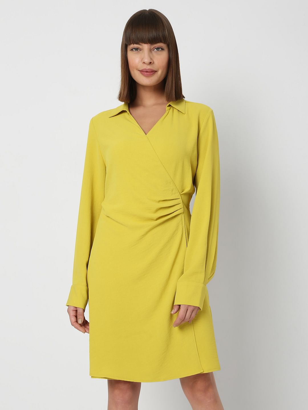 Mustard shift outlet dress