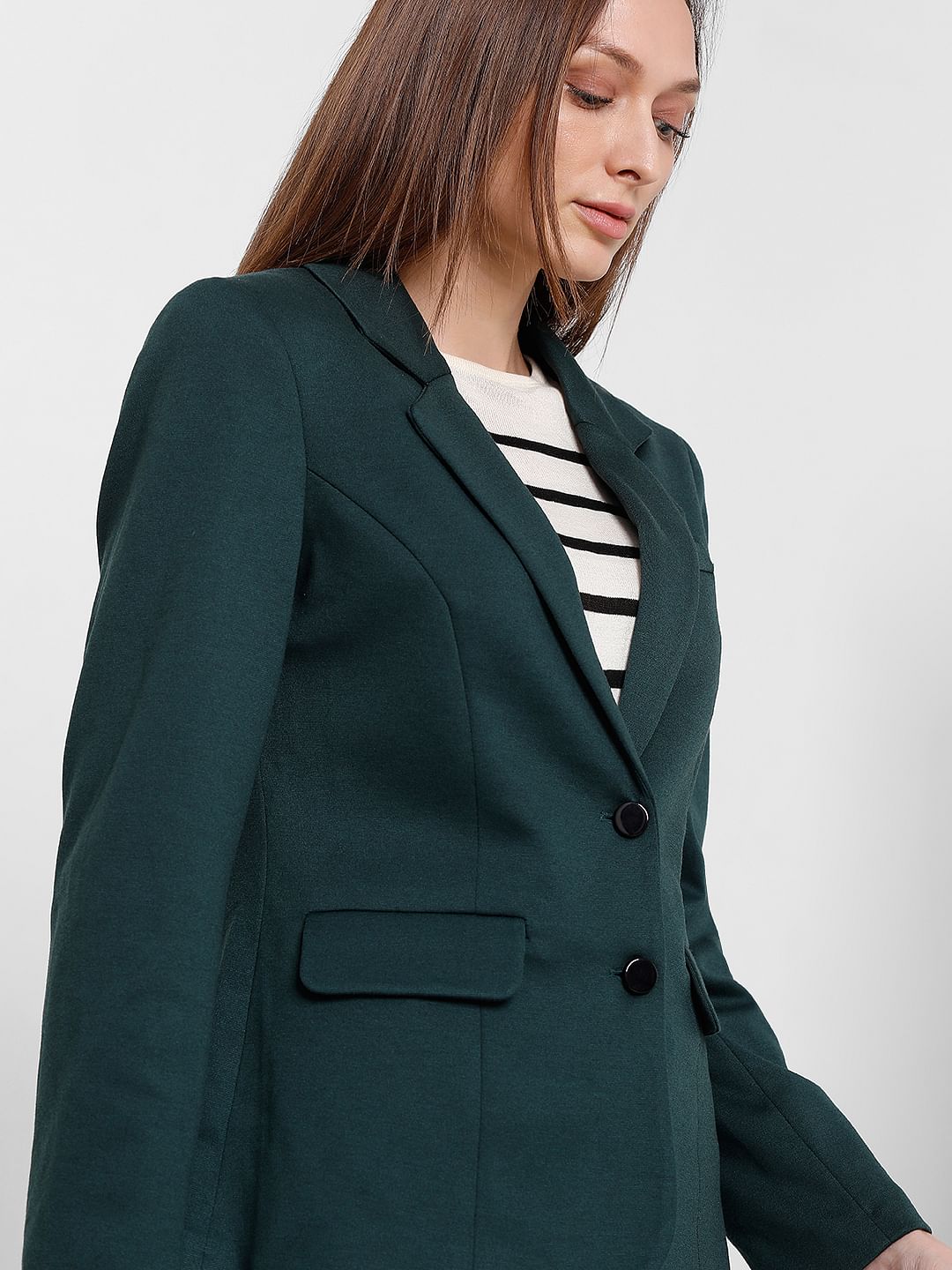 Green woman blazer best sale