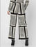 Monochrome High Rise Pleated Printed Pants
