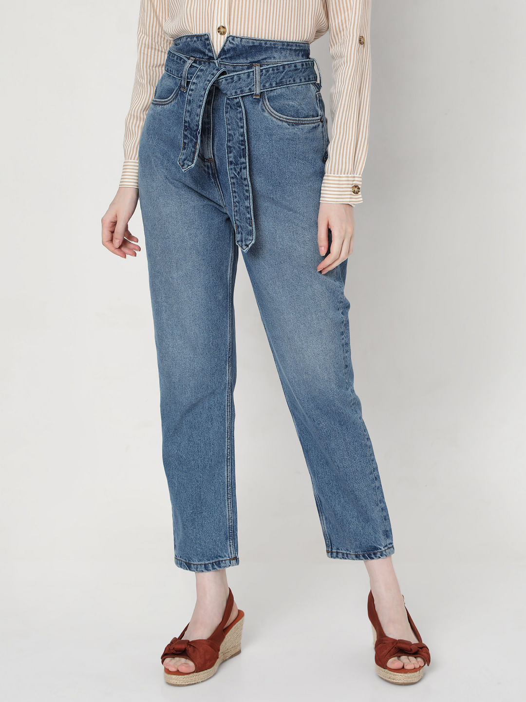 medium blue mom jeans