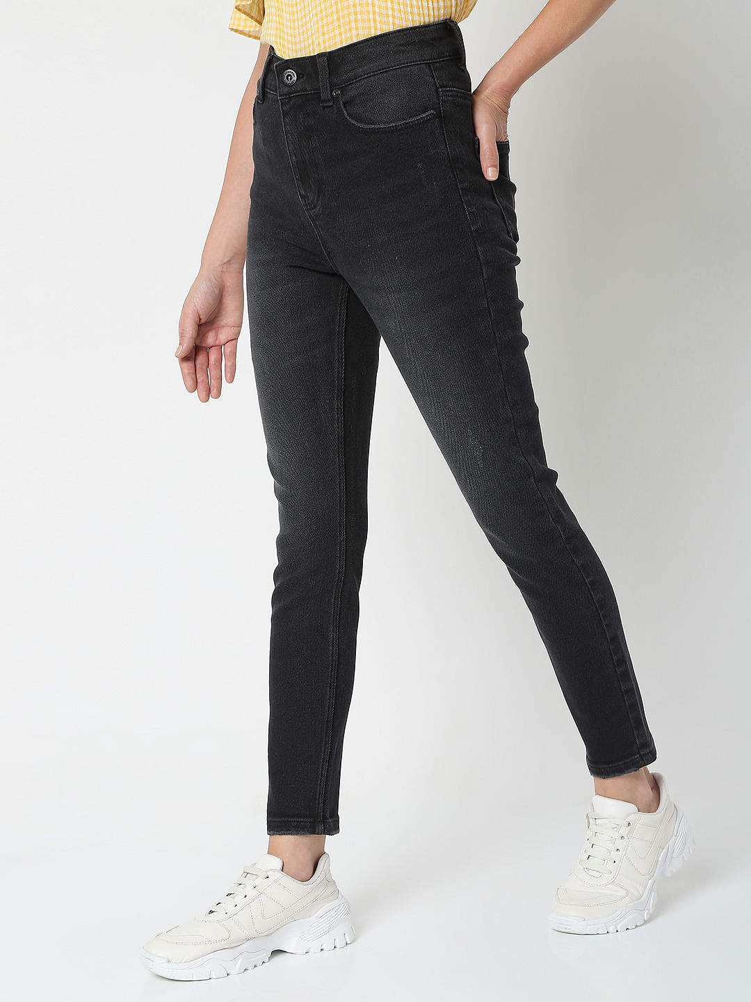 Zara Jeggings & Skinny & Slim Gray 38                  EU discount 85% WOMEN FASHION Jeans Basic 