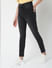 Black Mid Rise Faded Skinny Jeans