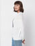 White Colourblocked Sweater