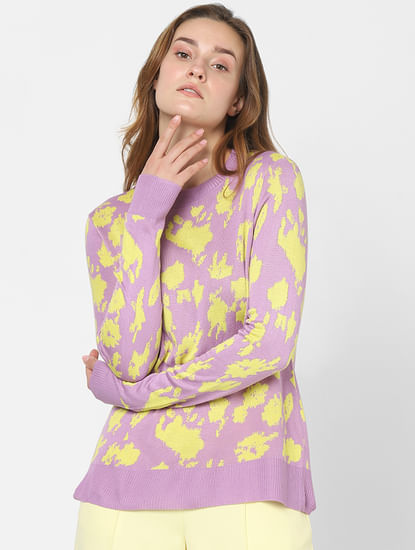 Lilac Animal Print Sweater