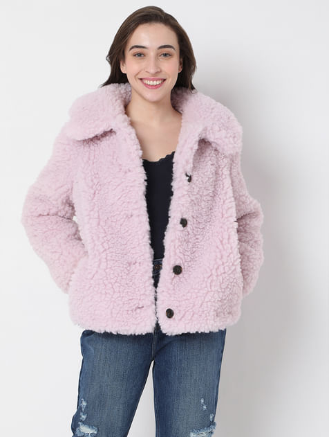 Lilac Faux Fur Jacket