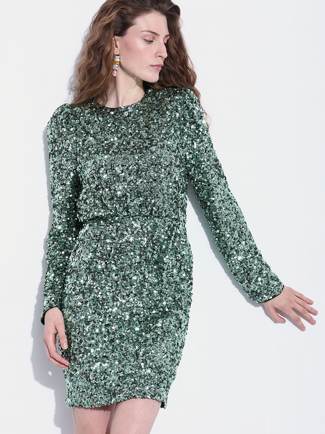 Jovani Dress 63167 | Green fitted sequin dress 63167