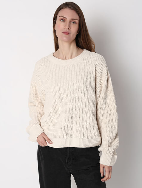 Off-White Round Neck Pullover