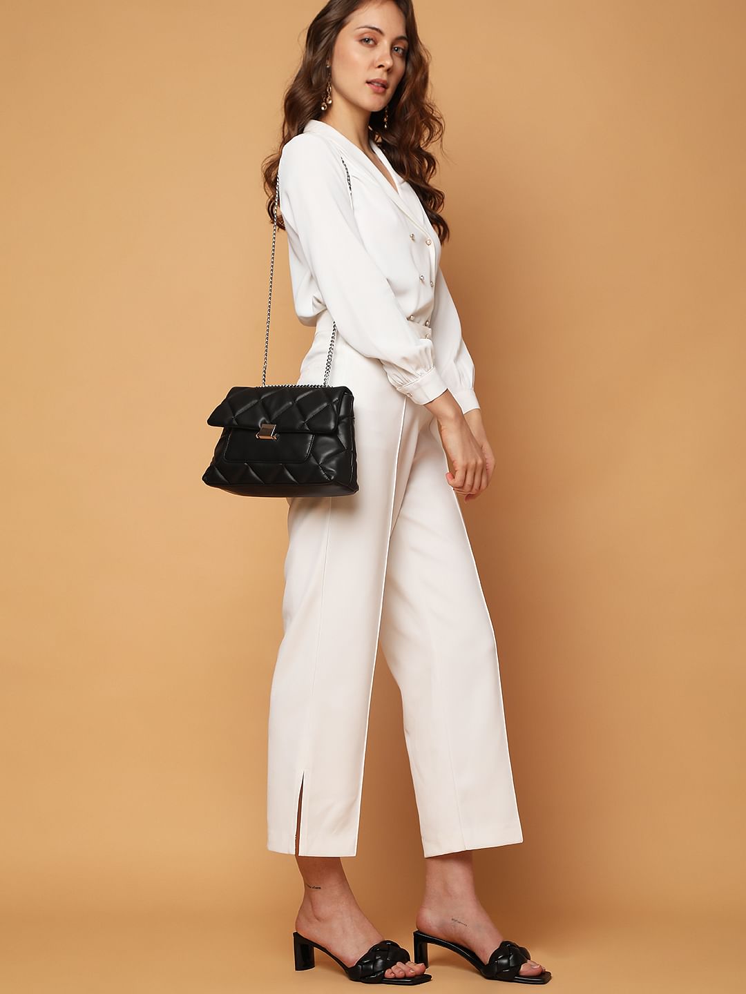 Buy Black Structured Sling Bag for Women Online