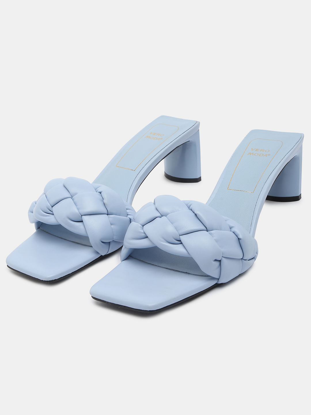 Blue discount block sandals