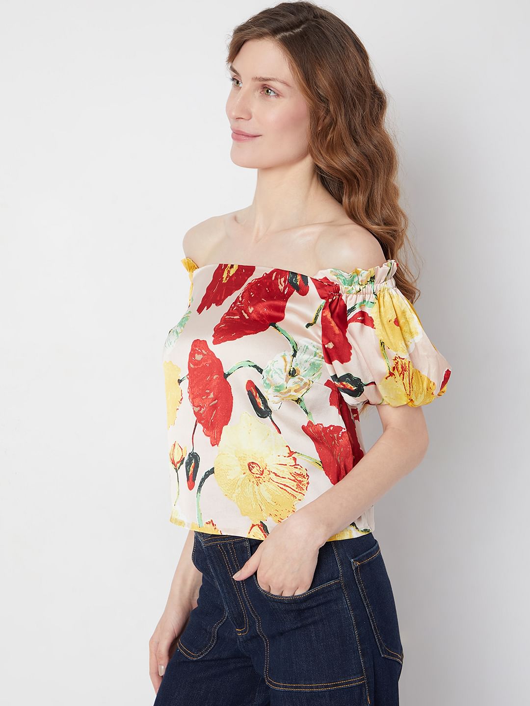 Peach off shoulder online top