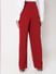 Red High Rise Pants