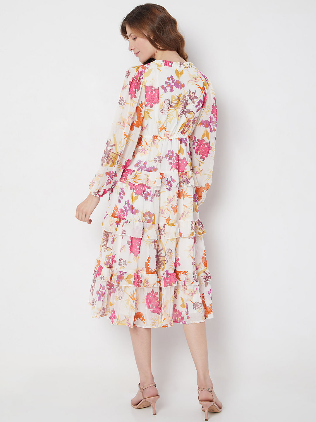 Fall Sweetheart Floral Long Sleeve Midi Dress in 2024 | Women long sleeve  dress, Patterned midi dress, Long sleeve floral dress