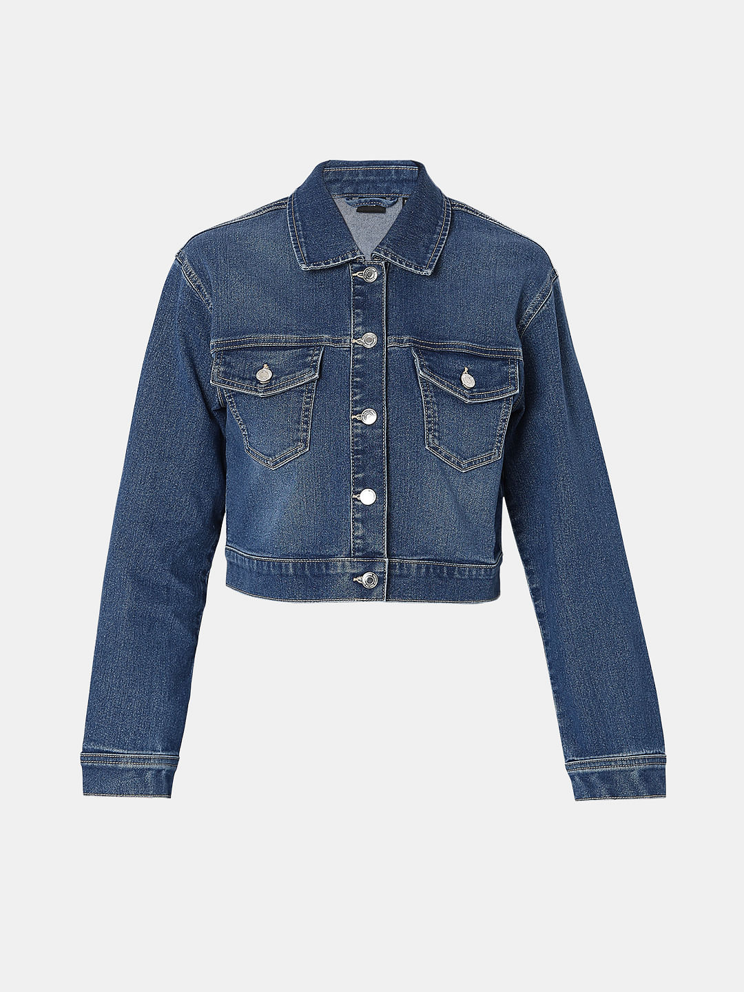 Dark Wash Stretch Denim Jacket PLUS – Colbert Clothing