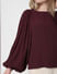 Maroon Textured Striped Top