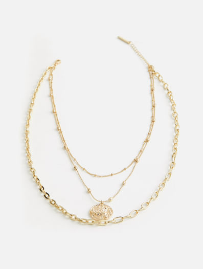 Golden Chain 3- Layered Necklace