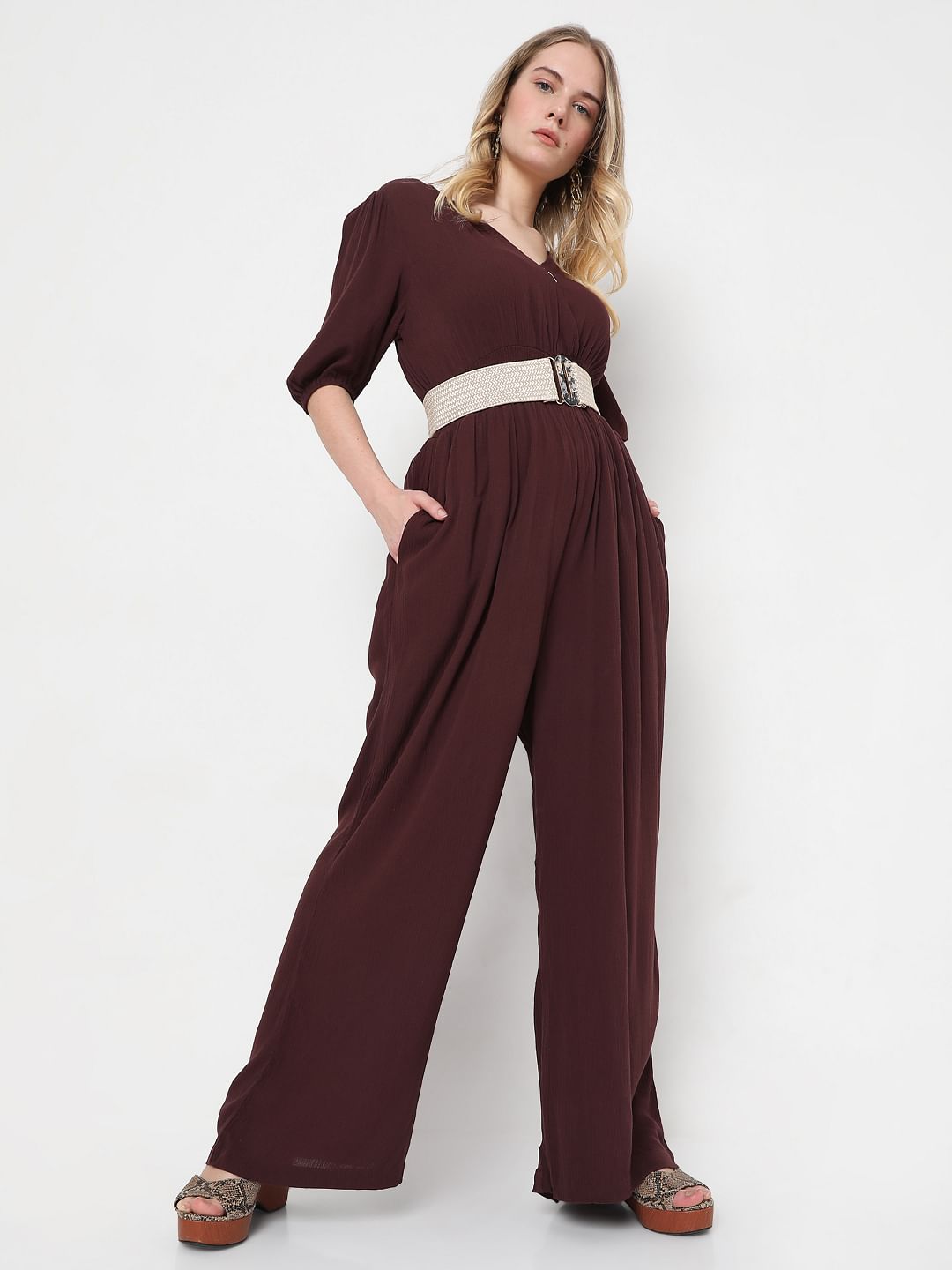 Vero moda hot sale maroon jumpsuit