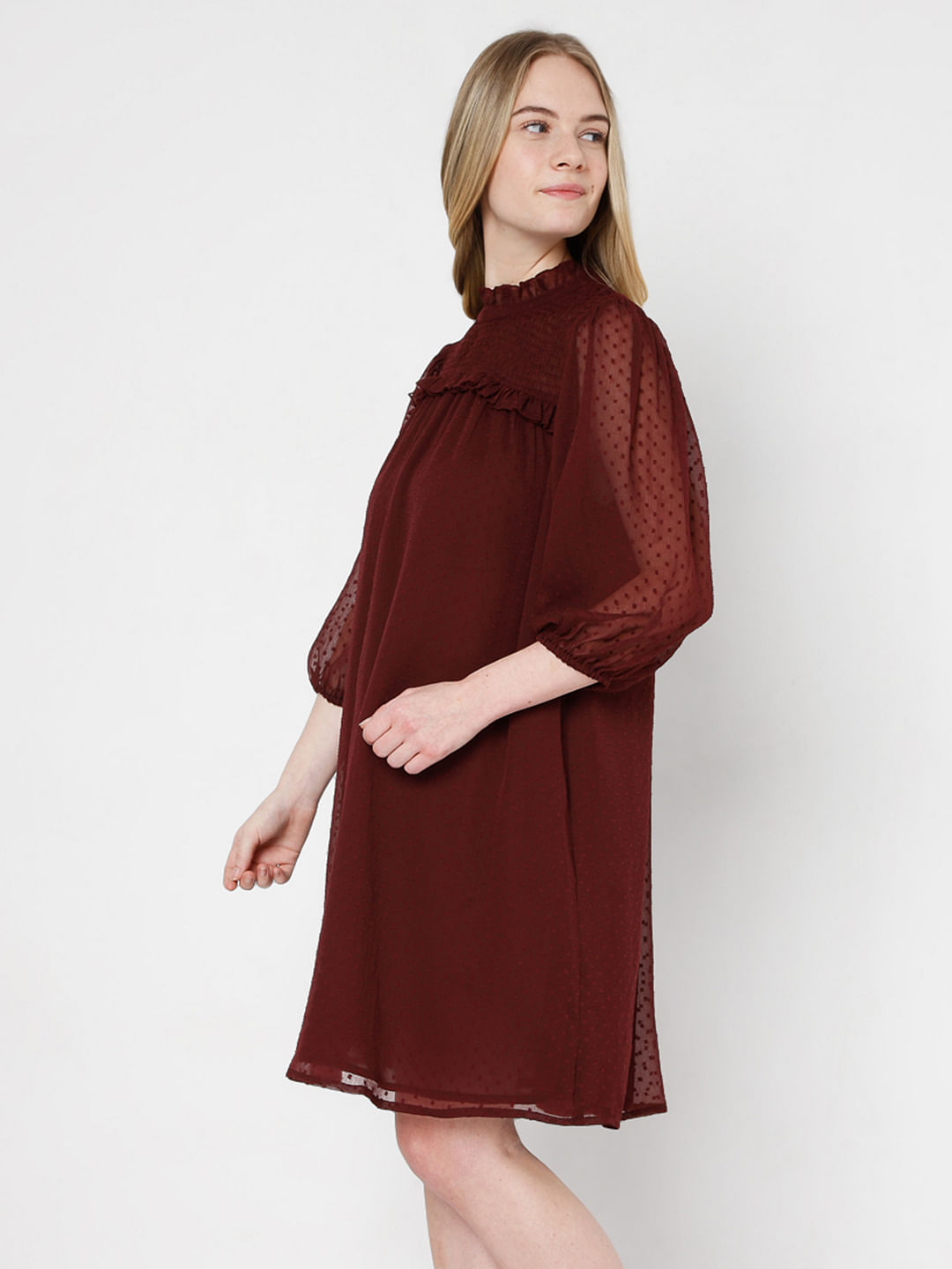 Maroon shift outlet dress