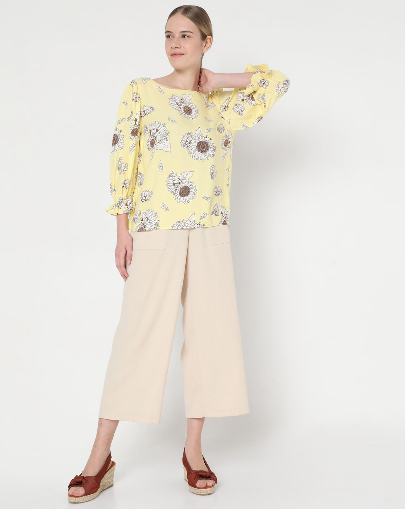 Buy Yellow Floral Top for Women Online