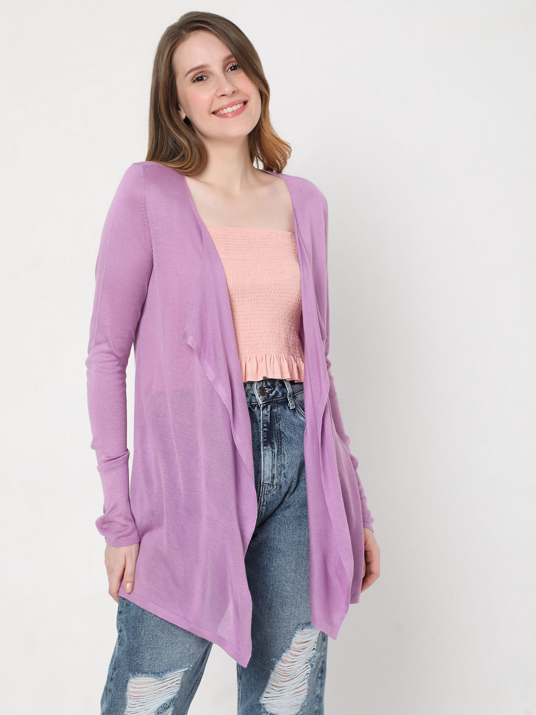 Lilac shrug sale cardigan