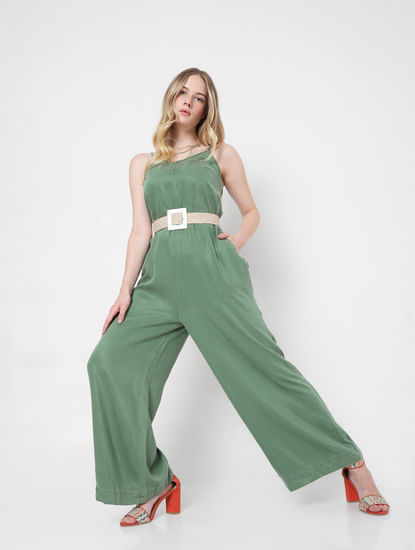 Green Strappy Jumpsuit