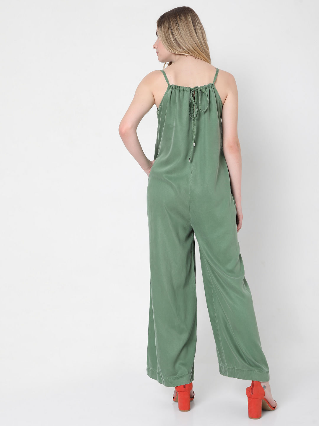 Green Strappy Jumpsuit