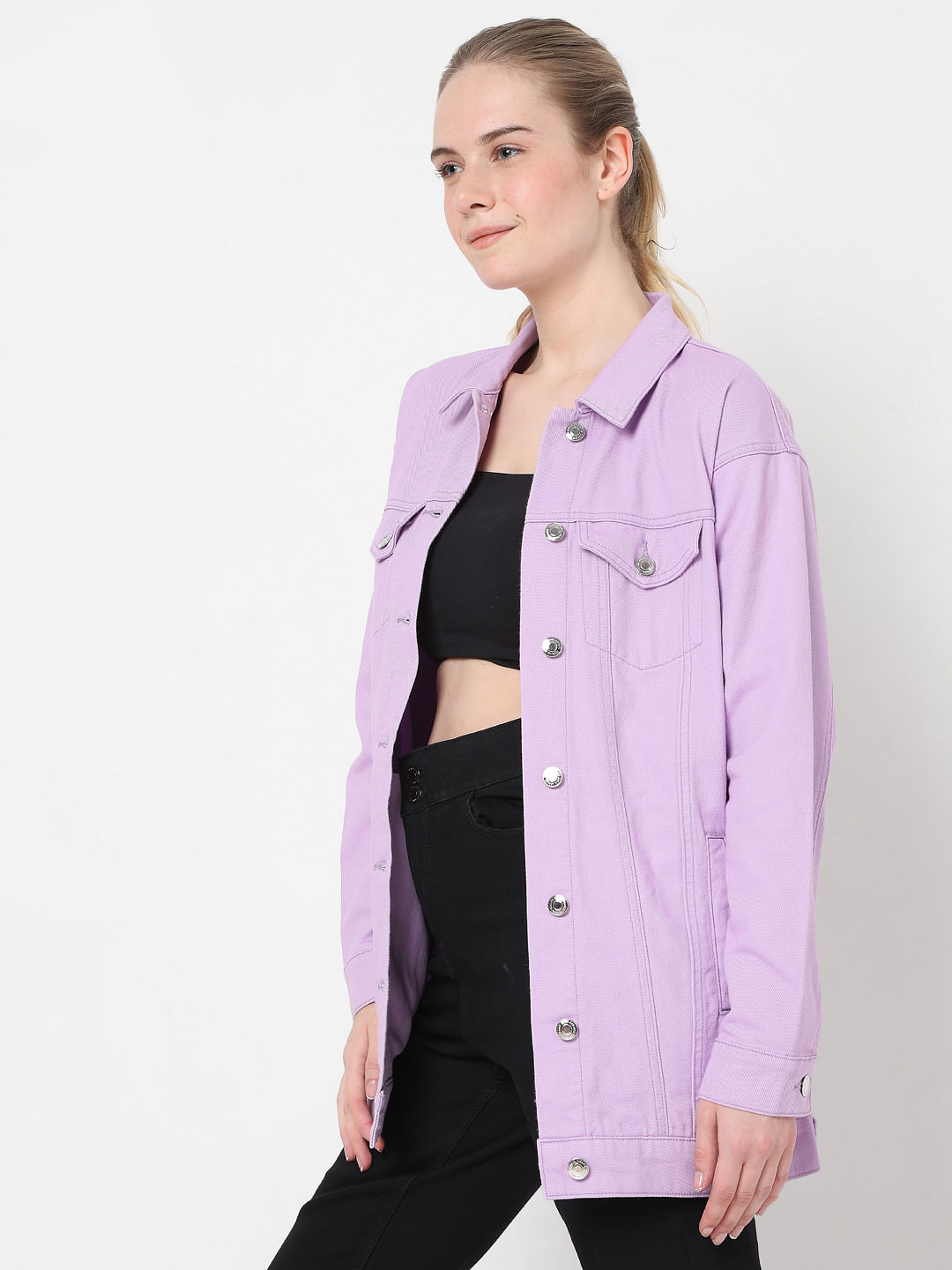 light purple denim jacket