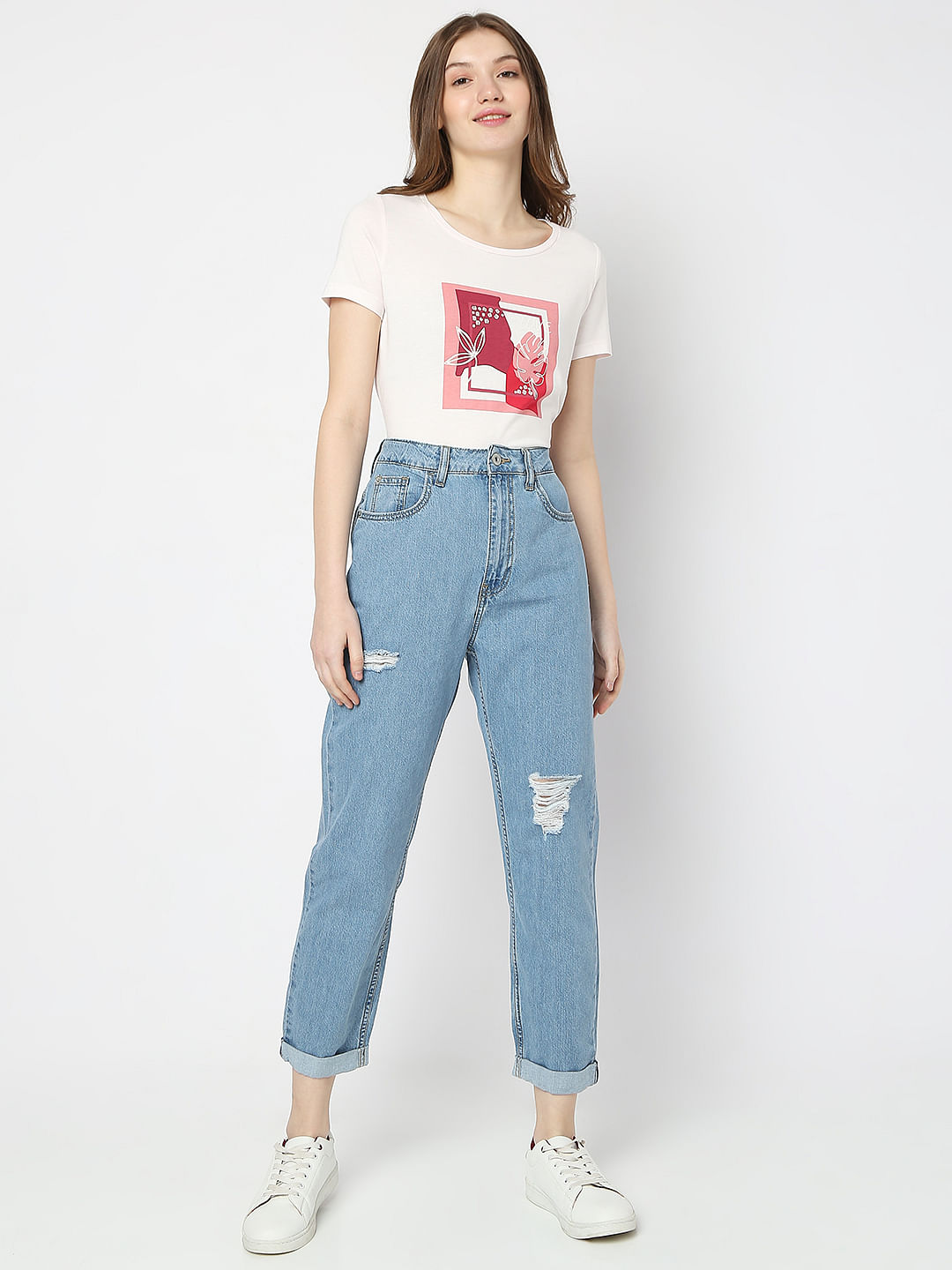 Buy Blue Jeans & Jeggings for Women by DNMX Online | Ajio.com