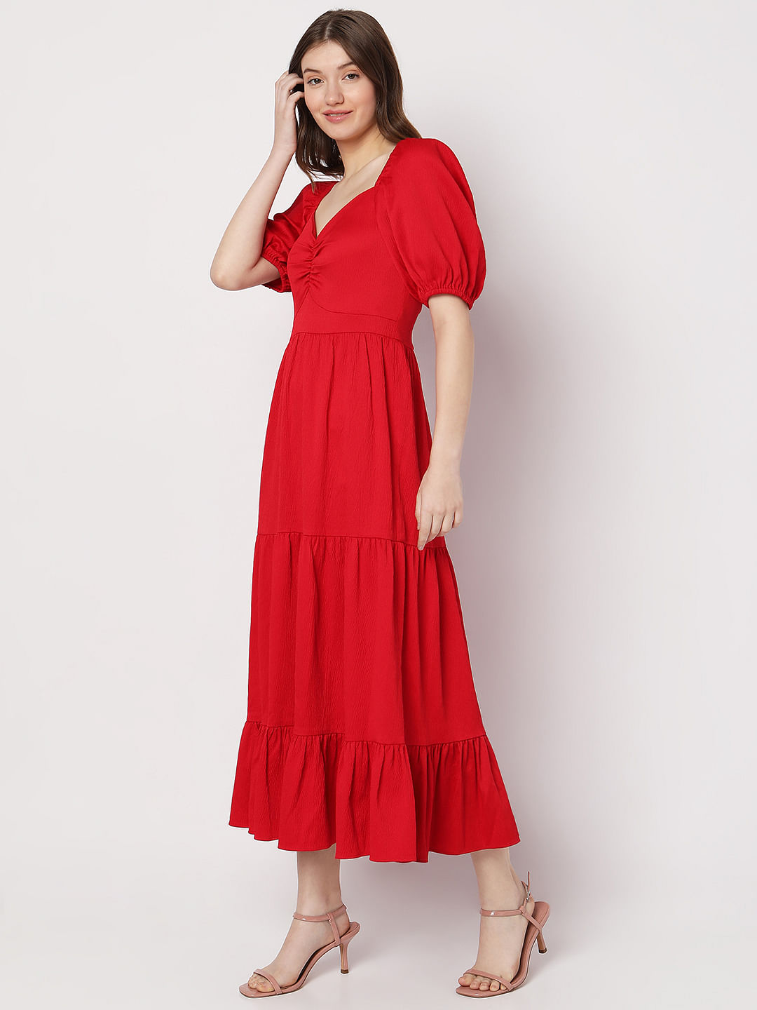 Belle Ruffle Tiered Maxi Dress - Ivory – Pippa & Pearl