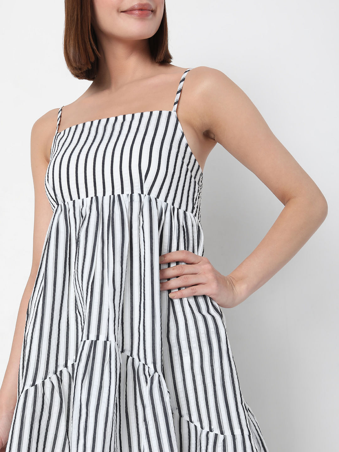 ELAN Striped Convertible Strapless Maxi Dress | Dillard's
