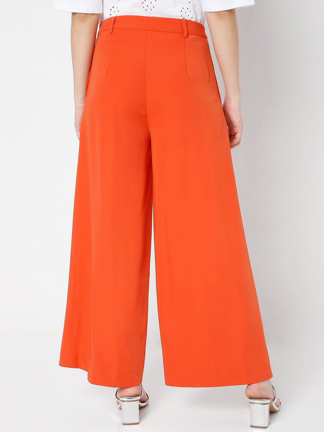 Orange Flared Pants