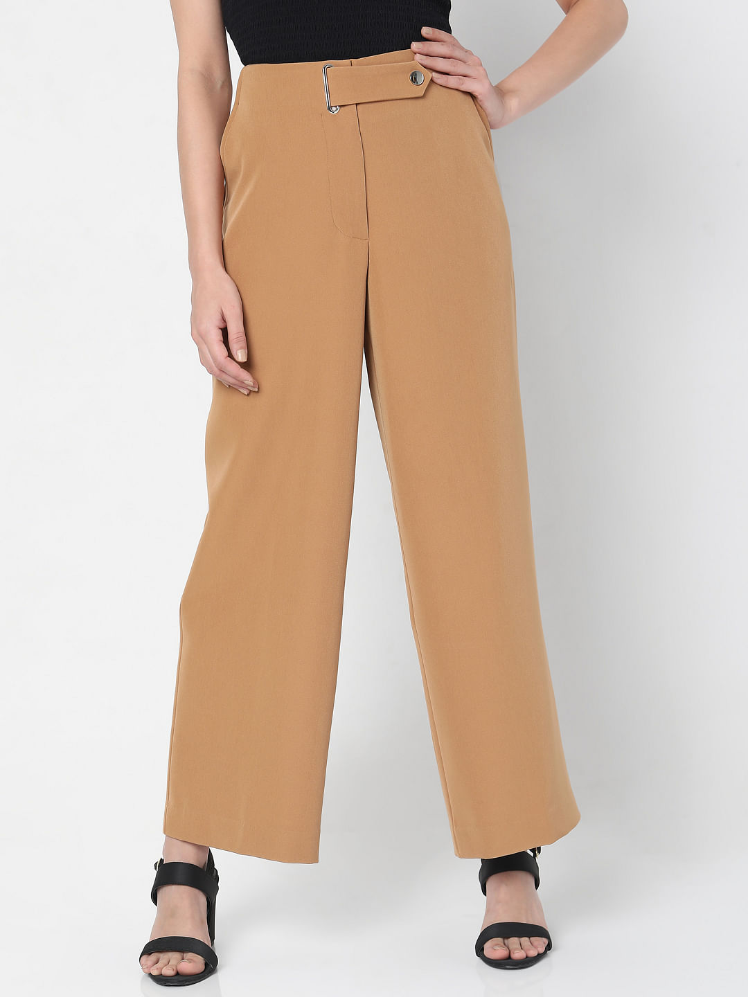 Buy Brown Trousers  Pants for Women by Encrustd Online  Ajiocom