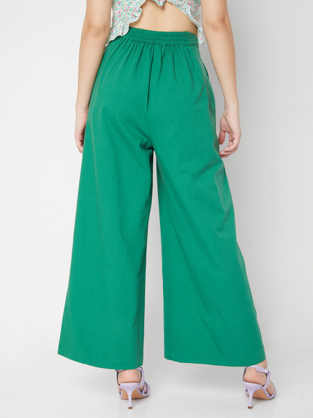 Buy Women Emerald Green Lurex Embroidered Kurta Set With Palazzo Pants And  Dupatta  Clothing  Indya