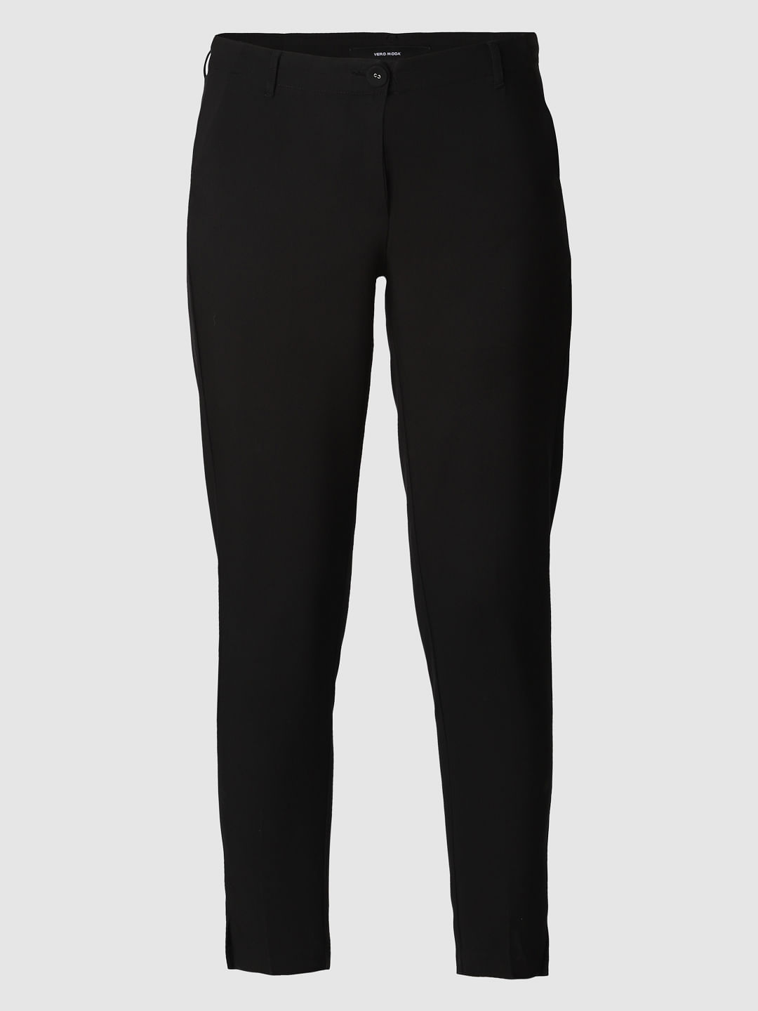 black high waisted chino pants