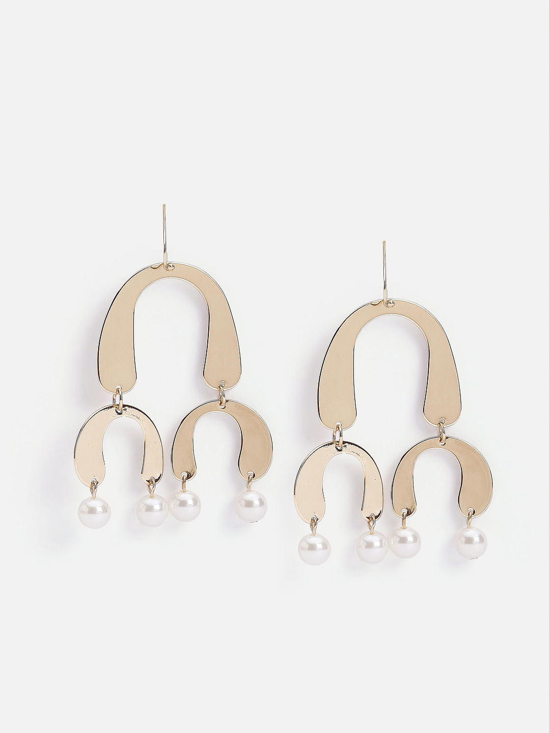 Buy Johori Pearl White  Golden Drop Earrings Online At Best Price  Tata  CLiQ