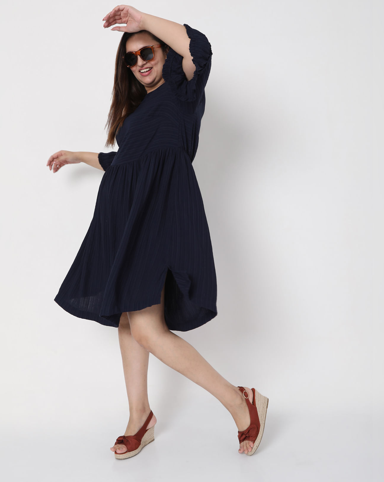 Buy Women Navy Blue Shift Dress | VeroModa