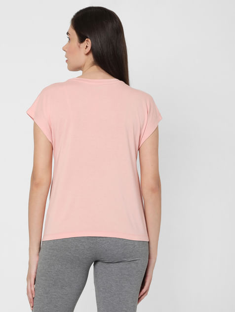 Pink Front Twist Lounge T-shirt