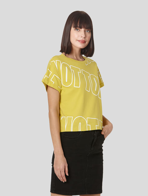Lime Green Cropped Lounge T-shirt