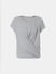 Grey Textured Overlap Lounge T-shirt