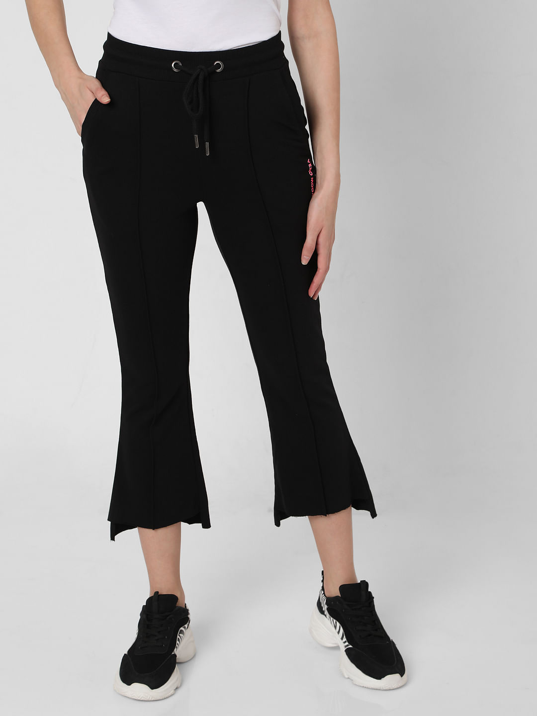 Buy TAG 7 Black Cotton Printed Lounge Pants for Women Online  Tata CLiQ