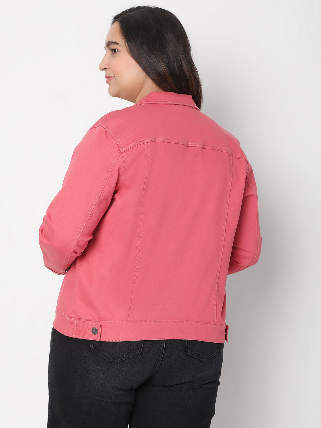 Buy Ketch Pink Denim Jacket for Women Online at Rs.1039 - Ketch