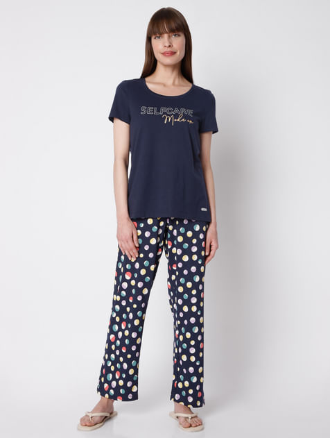  Blue T-shirt & Pyjama Set